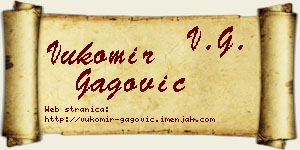 Vukomir Gagović vizit kartica